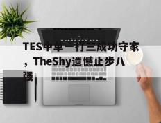 开云电子-TES中单一打三成功守家，TheShy遗憾止步八强